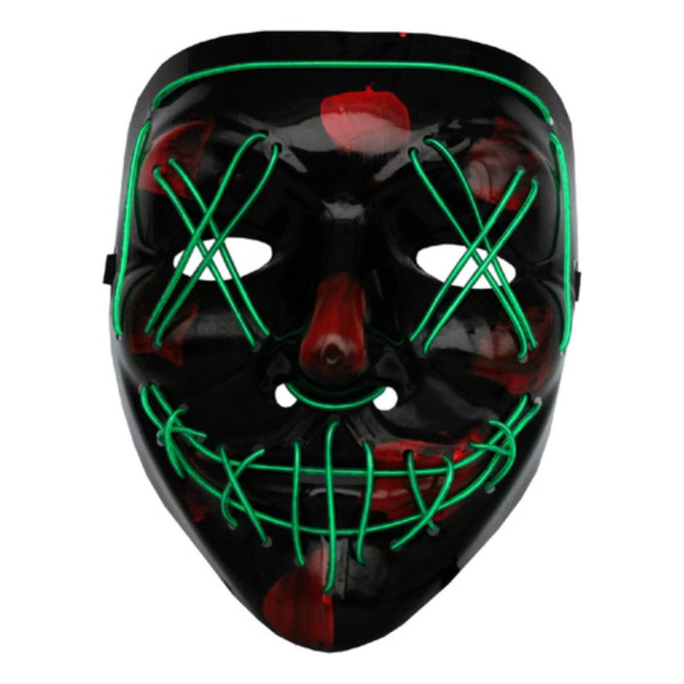 Máscara de Halloween Purga Neon LED
