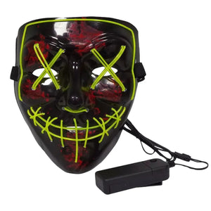 Máscara de Halloween Purga Neon LED