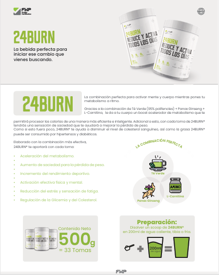 ¡Activa tu metabolismo y reduce peso de manera efectiva con 24BURN!