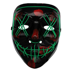 Máscara de Halloween Purga Neon LED